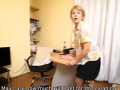 MATURE4K. Maid is middle-aged and she is mans type