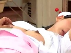 Азиатский Красивый Японский Медсестра Единый Секс