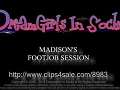 DreamGirls in Socks - Madisons Footjob Session