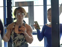 Femmina, coreano, bodybuilder