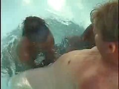 Black and White Fuck in Pool