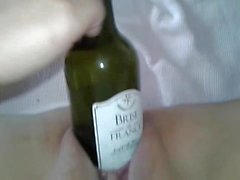 Follada de la botella de vino fuck