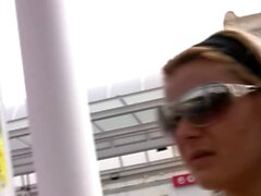 Skinny French Blonde Teen Pick Up At Bus Station for Sex