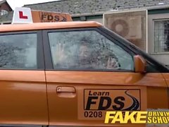 Fake Driving School tur young lad förförd av sin bystiga milf examinator