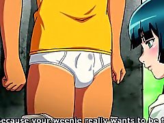 Hentai pornô dickgirl apresenta cara uma chupada no fundo ao ar