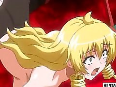 Hentai Blondie fangen und von den Monstern sowie Tentakel gefickt zu