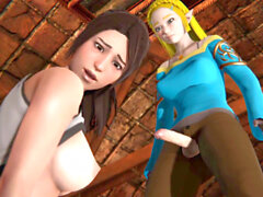 Lara Croft futa 3d, lara, futanari Fick Junge