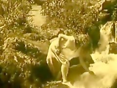 Del vintage la película 7 erótico - Chica desnuda de Cascada de 1920