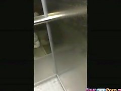 Teen Sucks Cock In An Elevator