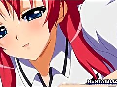 Redhead hentai with bigtits sucking dick and tittyfucking