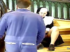 German Nun get her First Fuck from Repairman in Kloster