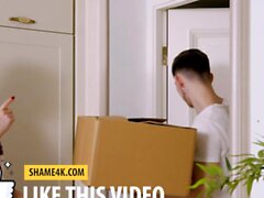 SHAME4K. Horny guy loses mind and fucks stepmoms friend