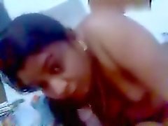 Indian Busty Boobs Housewife riding her husband's Cock