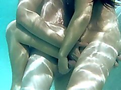 Массаж горячими и подводные секс