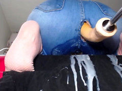 Béantes fétiche ass toying de clito pompés salope butin anal