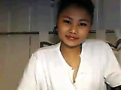 Asiatisk gullig flickan från Thailand