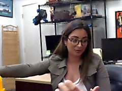 Woman with glasses gets her pussy screwed by pawn dude