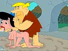 Fred Barney y follan Betty Flintstones al de la historieta película porno