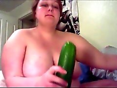 De sexy gordos engorges pepino espesso