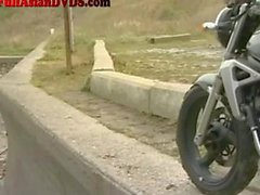 Japanese Girl Rides Dildo Motorcylcle