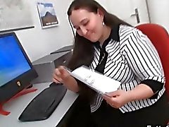 Office Fatty Seduces Hot Guy