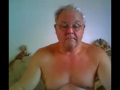 Grandpa sroke auf webcam