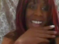 Black BBW prostituta na webcam fode-se com um vibrador