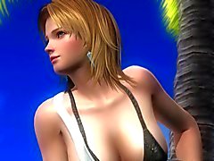 Tina Arslan - DOA5 - çıplak bir poz - 3 boyutlu göğüsler