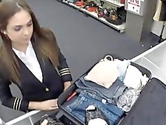 Fucking a Latina Stewardess at the Pawn Shop