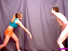 Ball busting fights, ballbusting