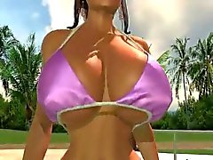 Brunette Tetas en 3D