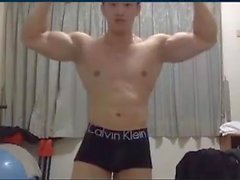 Muskel Bodybuilder Jerk Off