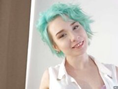 Grön Haired Teen Gets Anal - Sunporno Ocensurerad