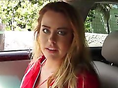 Corinna Blake masturbates n sucks in car