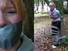 Amazing blonde enjoys fetish BDSM games with a dildo